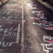 Pintadas en El Bierzo  con los niños asesinados por Israel | Foto: iLeon