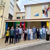 Repuebla Corullón. La familia, formada por Andrés y Lizeth, su hija Lauren y la abuela María Eugenia