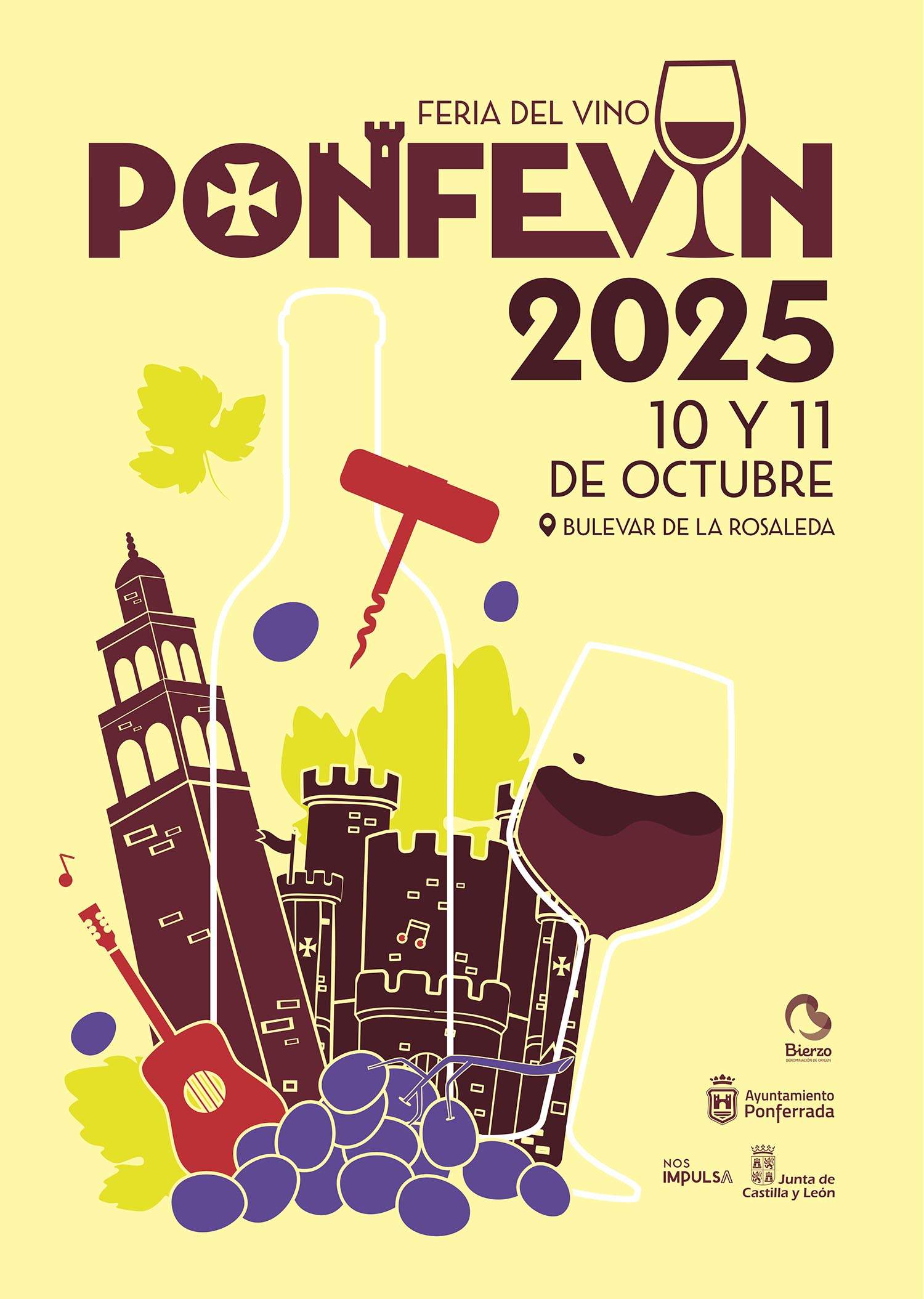 Cartel II Feria del Vino Ponferrada