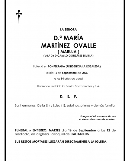 MARIA MARTINEZ OVALLE