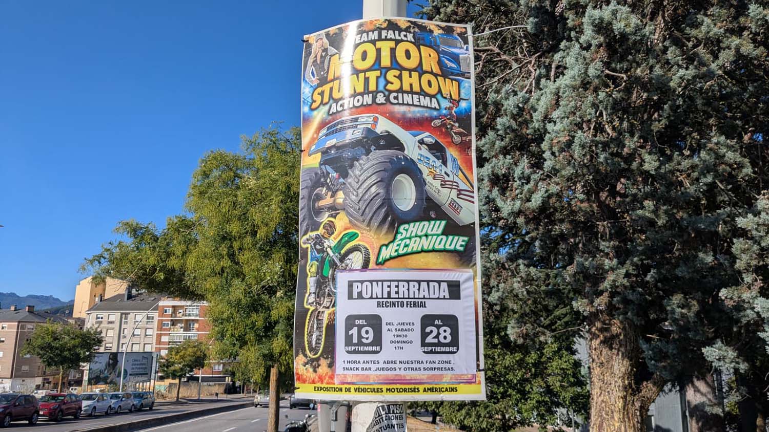 Cartel Motor Stunt en Ponferrrada Dani Merino