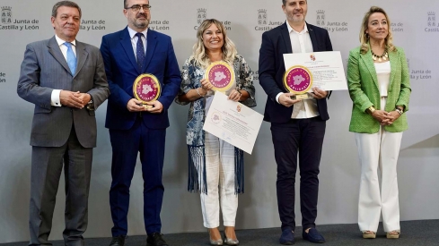 Leticia Pérez / ICAL . El consejero de la Presidencia, Luis Miguel González Gago, preside el acto de entrega del Sello ''Castilla y León Solidaria'' de reconocimiento a las empresas con propósito, a las entidades locales solidarias y a ONGs de Castilla y León.