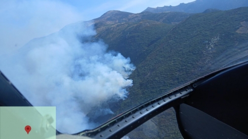 Asciende a nivel 2 de peligrosidad un incendio forestal en Pendilla de Arbas (La Robla)