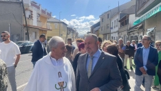 Eduardo Morán alcalde de Camponaraya durante las Fiestas de La Soledad