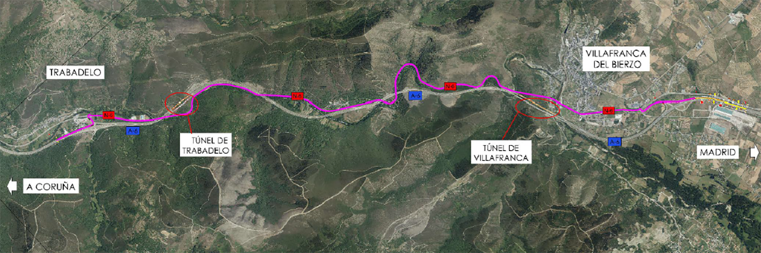 Obras a realizar en los tuneles dentro del Bierzo