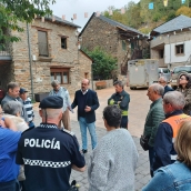Visita del alcalde de Ponferrada, Marco Morala, a Bouzas