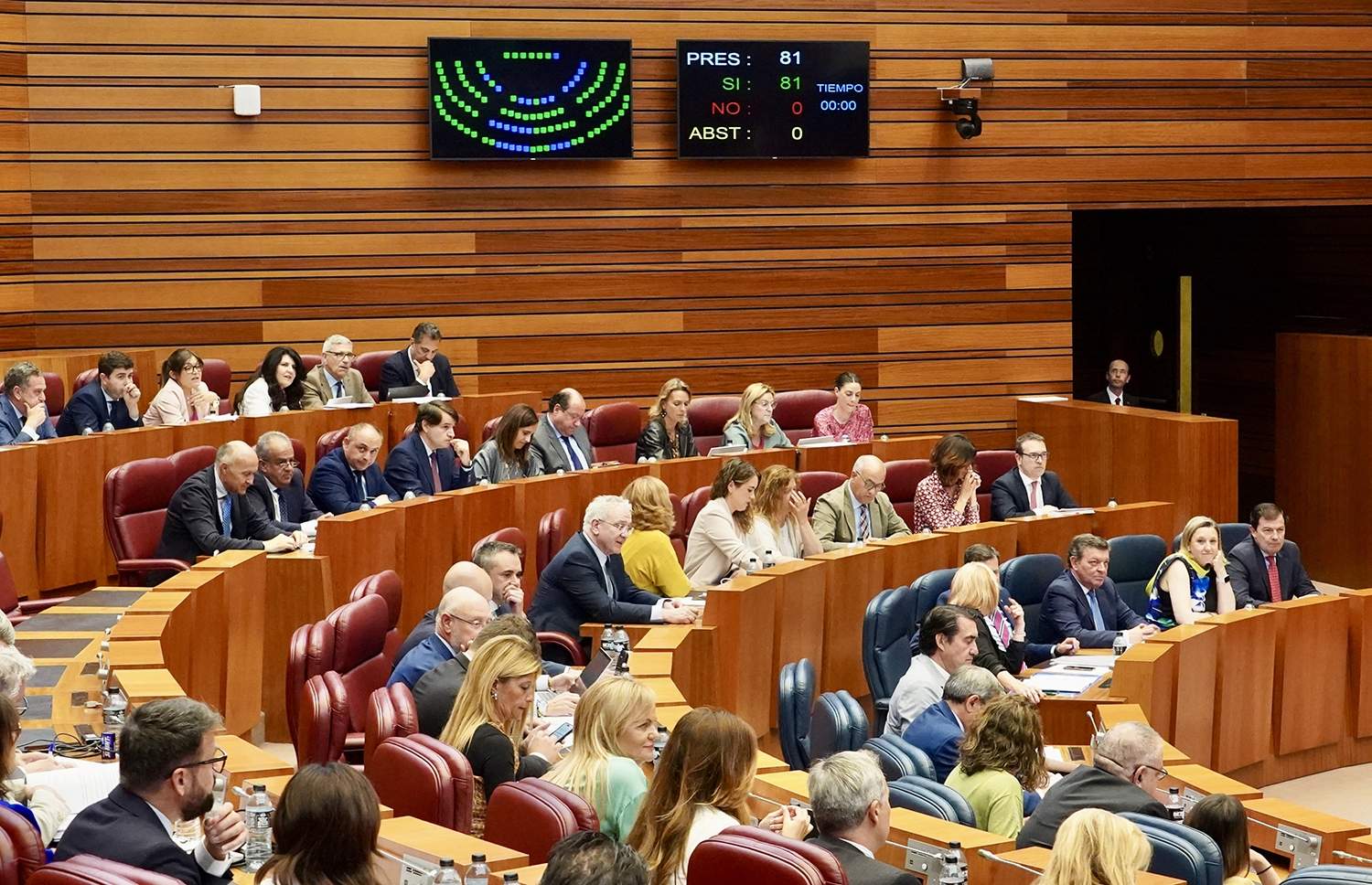 Miriam Chacón / ICAL. Votación en la segunda sesión del Pleno de las Cortes de Castilla y León