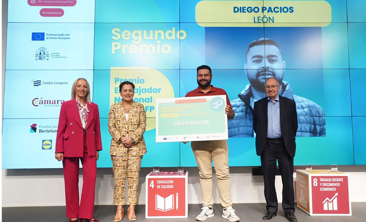 El ponferradino Diego Pacios, segundo premio de Embajadores Nacionales del año de la Red Somos FP