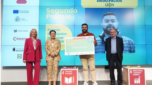 El ponferradino Diego Pacios, segundo premio de Embajadores Nacionales del año de la Red Somos FP