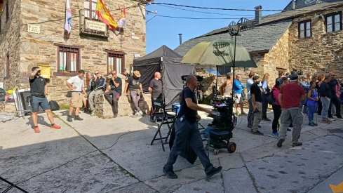 Rodaje de una película italia. Fotos Turismo Molinaseca .