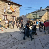 Rodaje de una película italia. Fotos Turismo Molinaseca .
