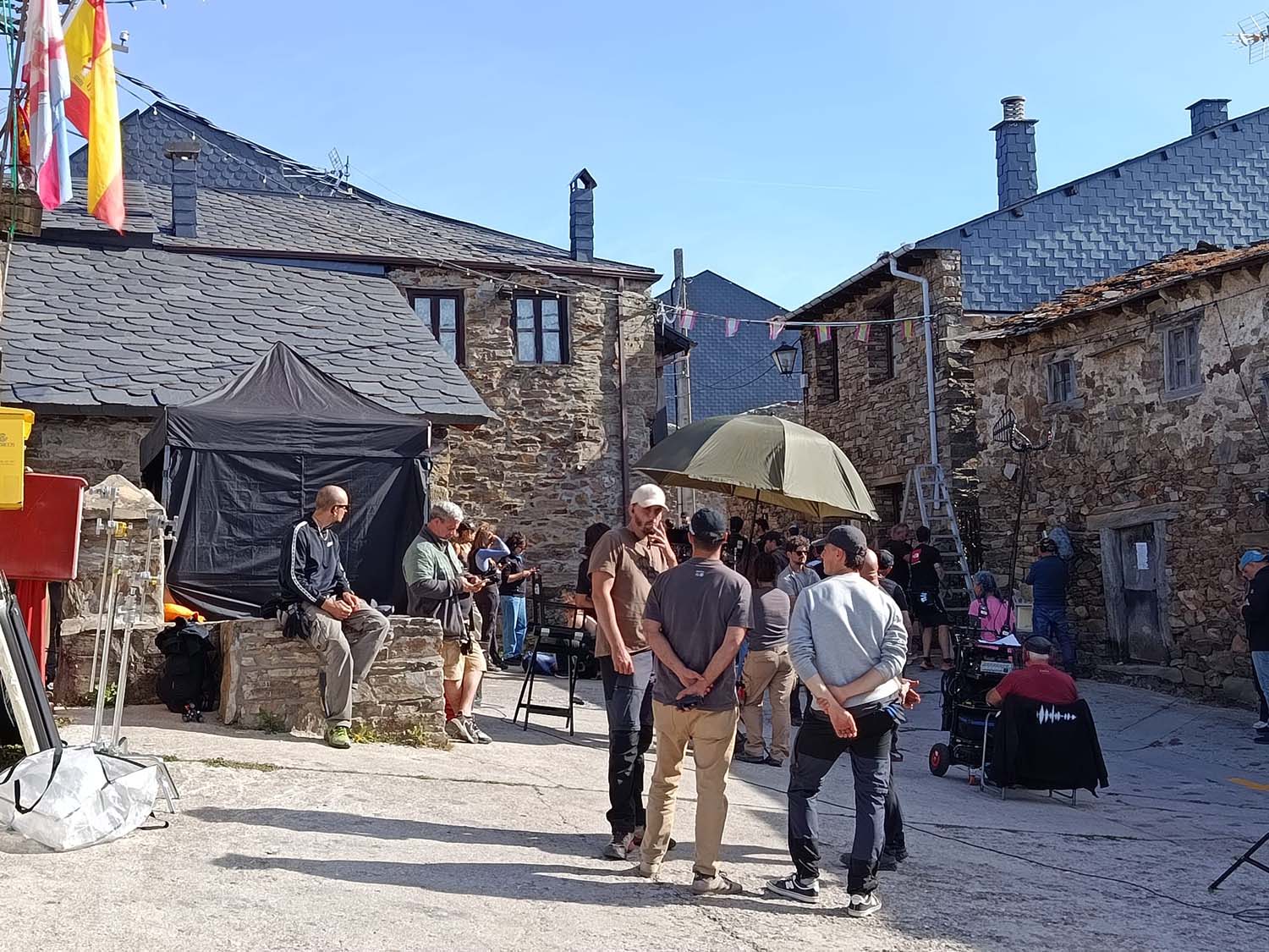 Rodaje de una película italia. Fotos Turismo Molinaseca.