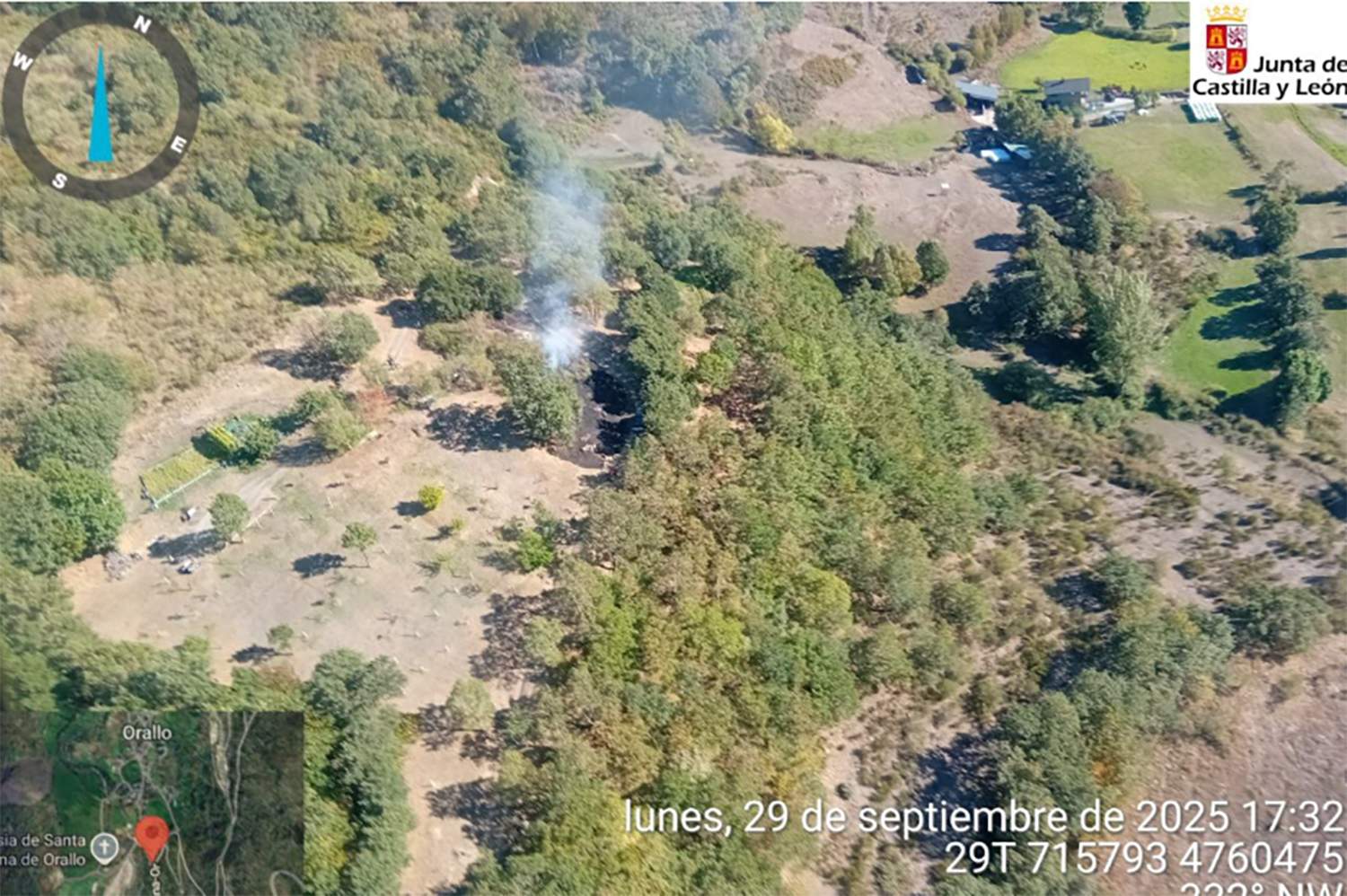 Orallo (Villablino) vive un nuevo incendio forestal