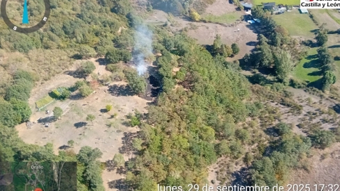 Orallo (Villablino) vive un nuevo incendio forestal