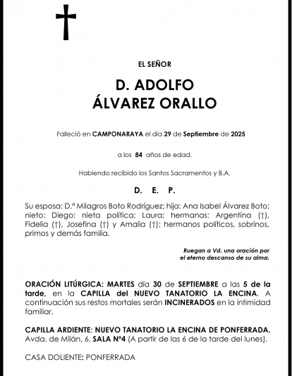 ADOLFO  ÁLVAREZ ORALLO