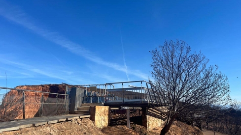 Comienzan las obras del Mirador de Orellán (8) Una mirada a los 'brotes verdes' de Las Médulas: El mirador de Orellán reabrió pero "queda un largo trecho" para recuperar las cifras