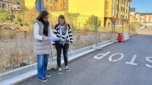 Segunda fase de las obras de la calle Badajoz de Ponferrada