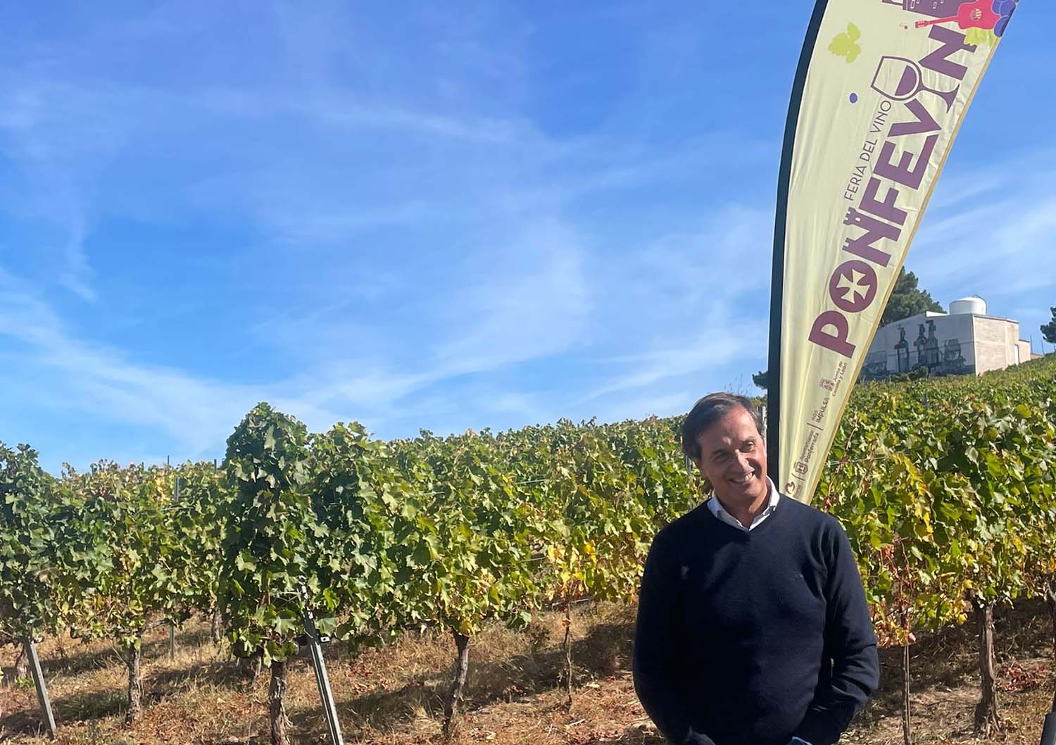Adelino Pérez, presidente de la DO Bierzo, durante la presentación del Ponfevin
