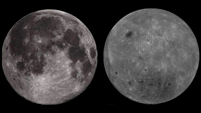 La cara oculta de la Luna es 100 1C mas fria que la visible
