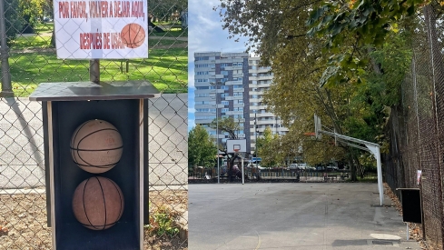 Balones de baloncesto en El Plantío 