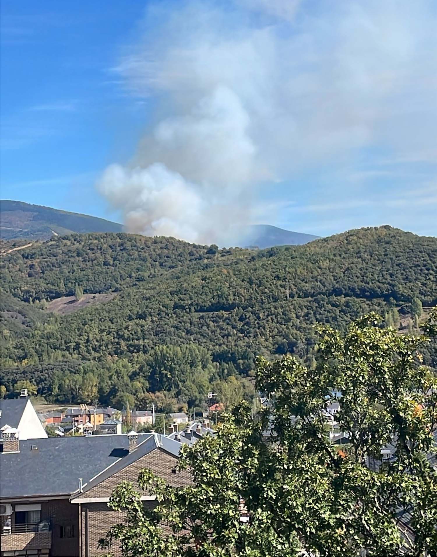 Incendio en las inmediaciones de Toreno