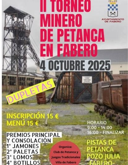 II Torneo Minero de petanca en Fabero 4 oct