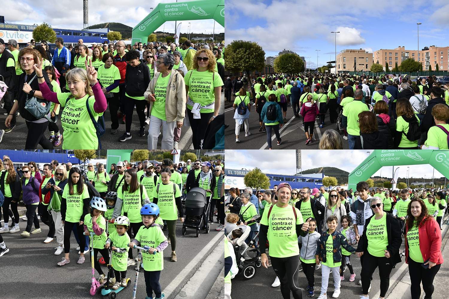 La Marcha contra el Cáncer inunda las calles de Ponferrada de 'verde esperanza'