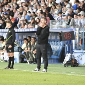 El entrenador de la Ponferradina, Fernando Estévez 