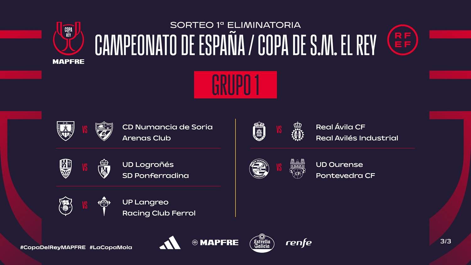 Primera eliminatoria de la Copa del Rey 2025.