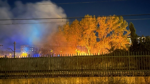 Incendio en las locomotoras de La Minero