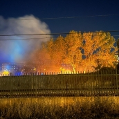 Incendio en las locomotoras de La Minero