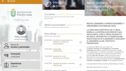 App empleo Ayuntamiento Ponferrada
