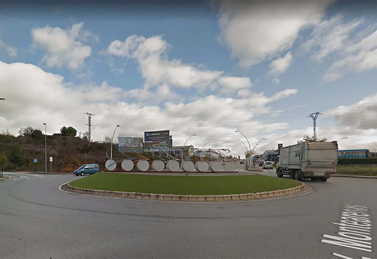 Rotonda pelotón ciclista