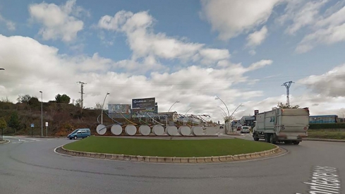 Rotonda pelotón ciclista