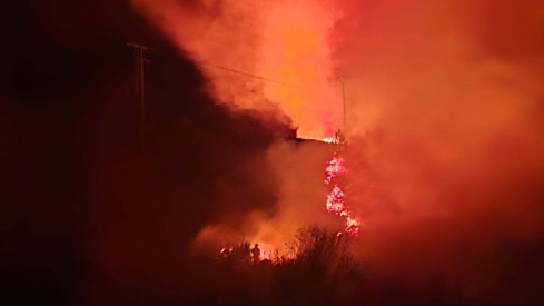 Incendio en el Manzanal