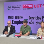 Reunión para exigir la subida salarial de los empleados públicos