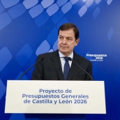 Leticia Pérez ICAL. El presidente de la Junta de Castilla y León, Alfonso Fernández Mañueco, comparece en rueda de prensa para presentar el proyecto de Ley de Presupuestos Generales de la Comunidad de Castilla y Le (5)