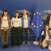 Representantes de OncoBierzo en Bruselas