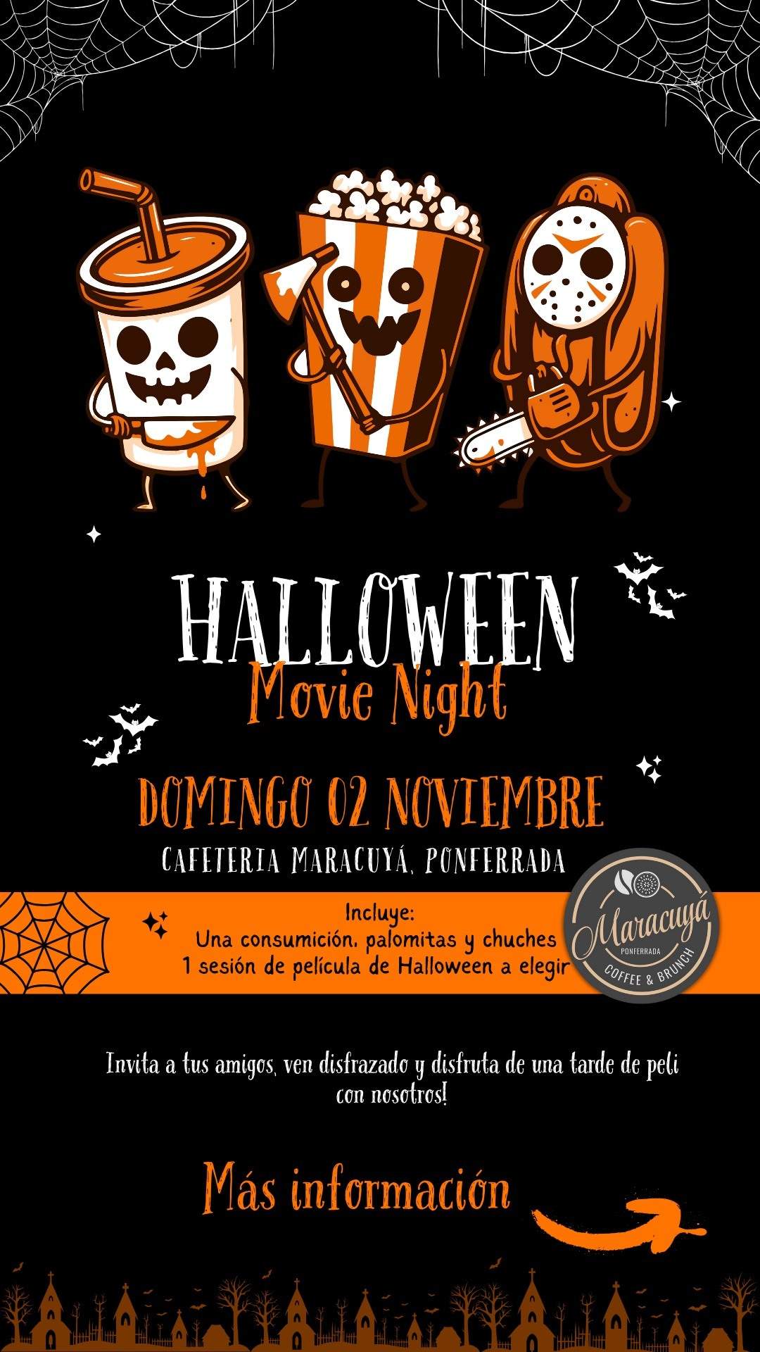 Orange And Black Grunge Halloween Movie Night Flyer (Post de Instagram (45)).zip 1 (1)