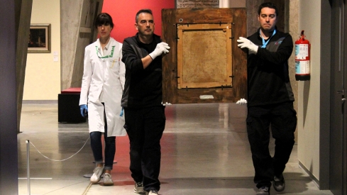 Desmontaje de la exposición de Sorolla en la Térmica Cultural