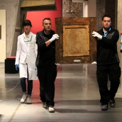 Desmontaje de la exposición de Sorolla en la Térmica Cultural