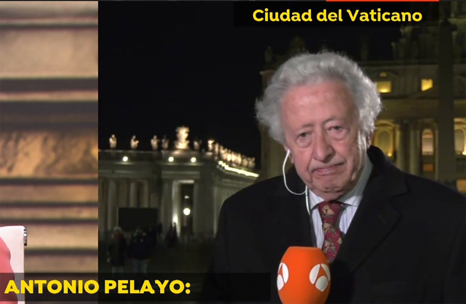 Antonio Pelayo, corresponsal de Antena 3 en El Vaticano Antonio Pelayo, corresponsal de Antena 3 en El Vaticano