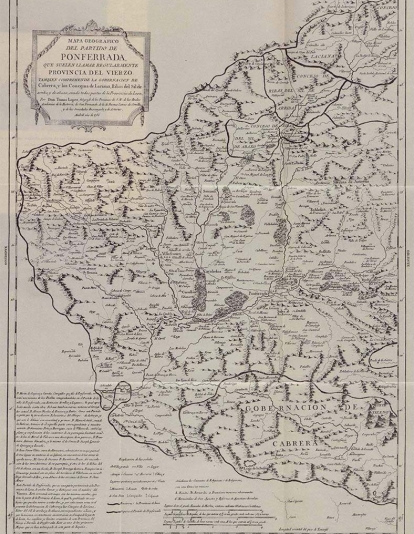 Mapa de la provincia del Vierzo