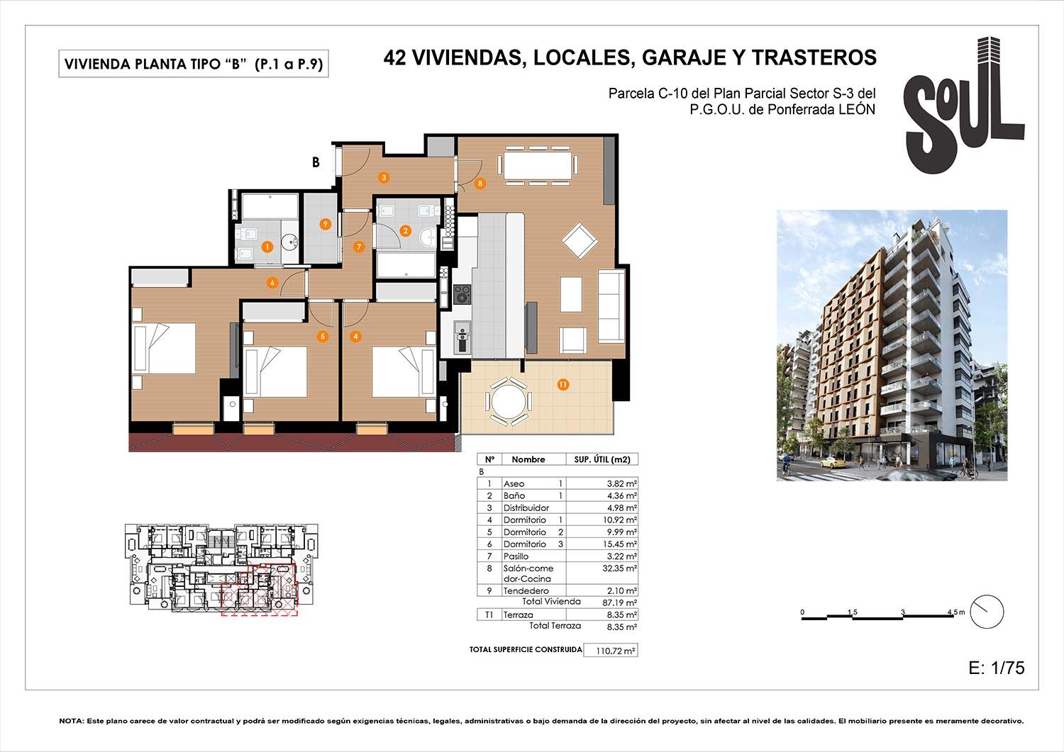 P1 P9 VIVIENDA TIPO B del edificio Soul P1 P9 VIVIENDA TIPO B del edificio Soul
