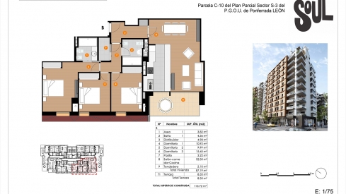 P1 P9 VIVIENDA TIPO B del edificio Soul P1 P9 VIVIENDA TIPO B del edificio Soul