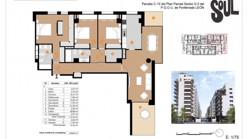 P1 P9 VIVIENDA TIPO A del edificio Soul P1 P9 VIVIENDA TIPO A del edificio Soul