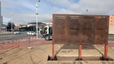 Mural sobre el Mundial de Ciclismo de Ponferrada | Foto: Dani Merino, InfoBierzo