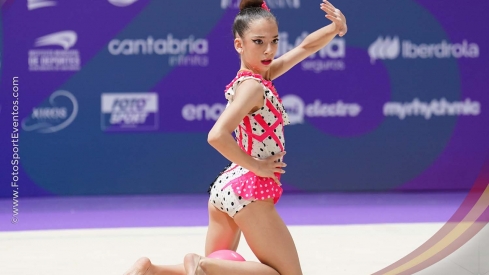 La gimnasta berciana Nerea Rodríguez