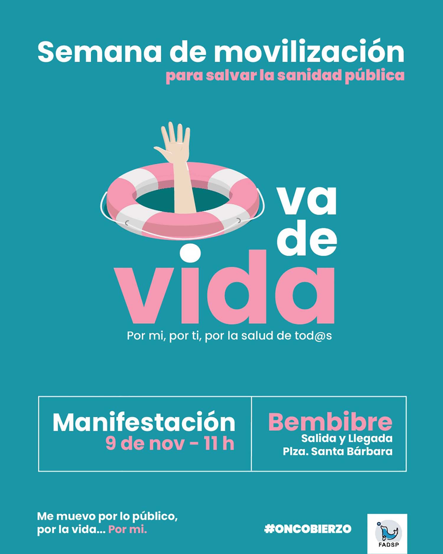 Cartel manifestación en Bembibre Cartel manifestación en Bembibre