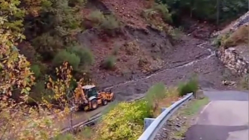 Desprendimiento en Peñalba durante este fin de semana. La cantina de Peñalba 